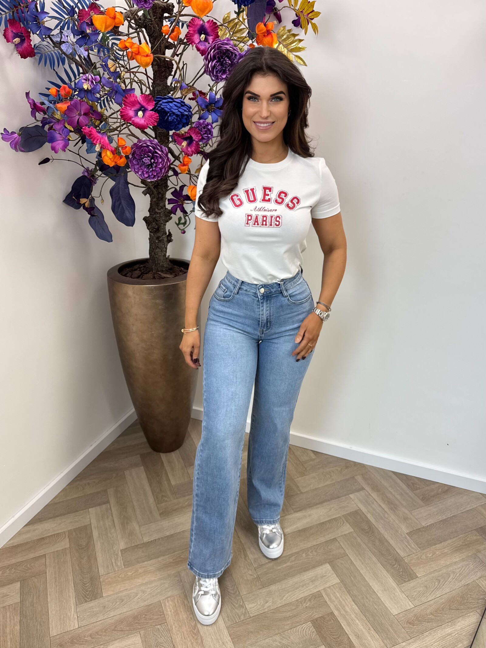 Guess T-Shirt Anita Salt White 995 Guess