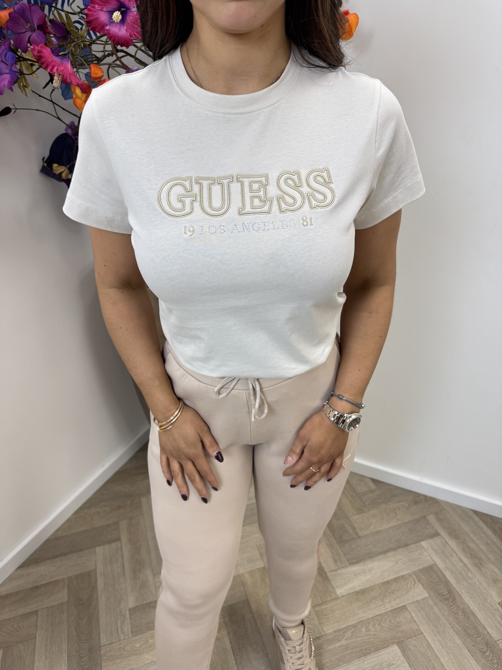 Guess T-Shirt Ketty Wooden Flower 992 Guess
