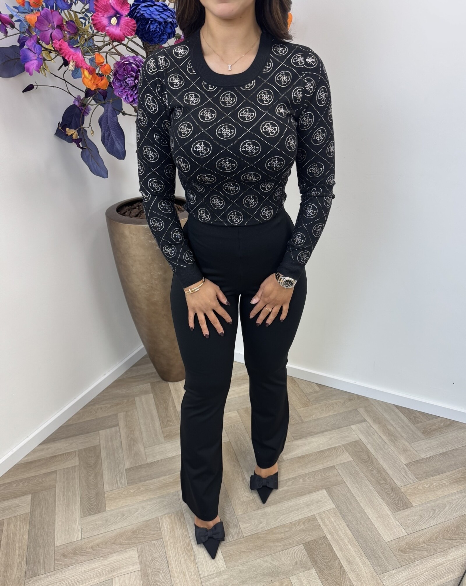 Guess Top Rhinestones 4G Black 1030 Guess