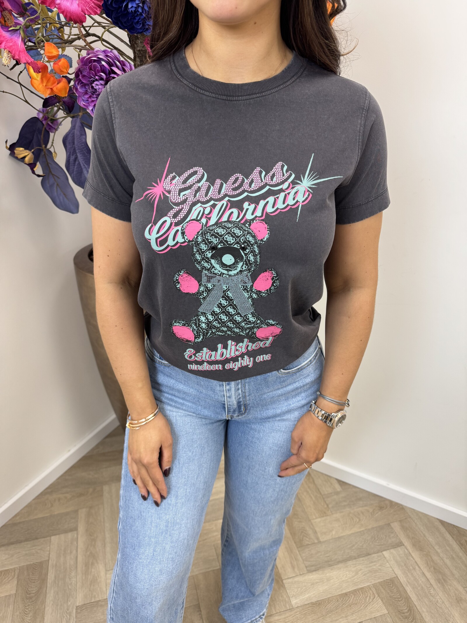 Guess T-shirt Bear Black 1022 Guess