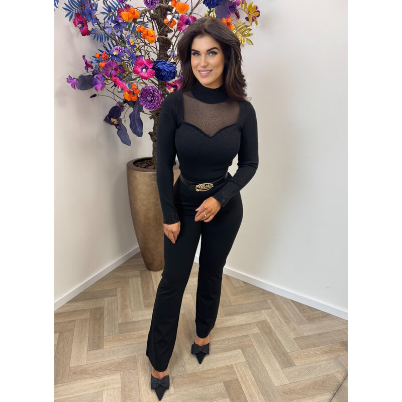 Top Lucy Rhinestones Black 1026 Guess