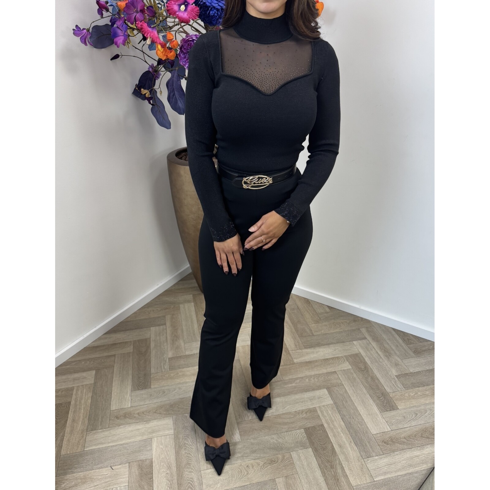 Guess Top Lucy Rhinestones Black 1026 Guess