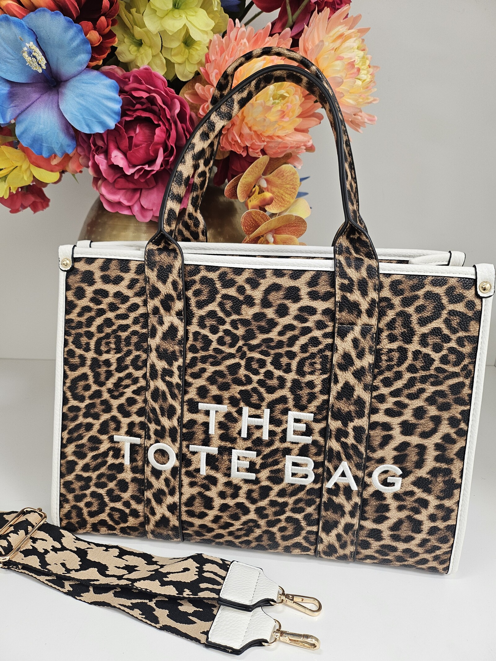 Tote bag Leopard BW-888  White