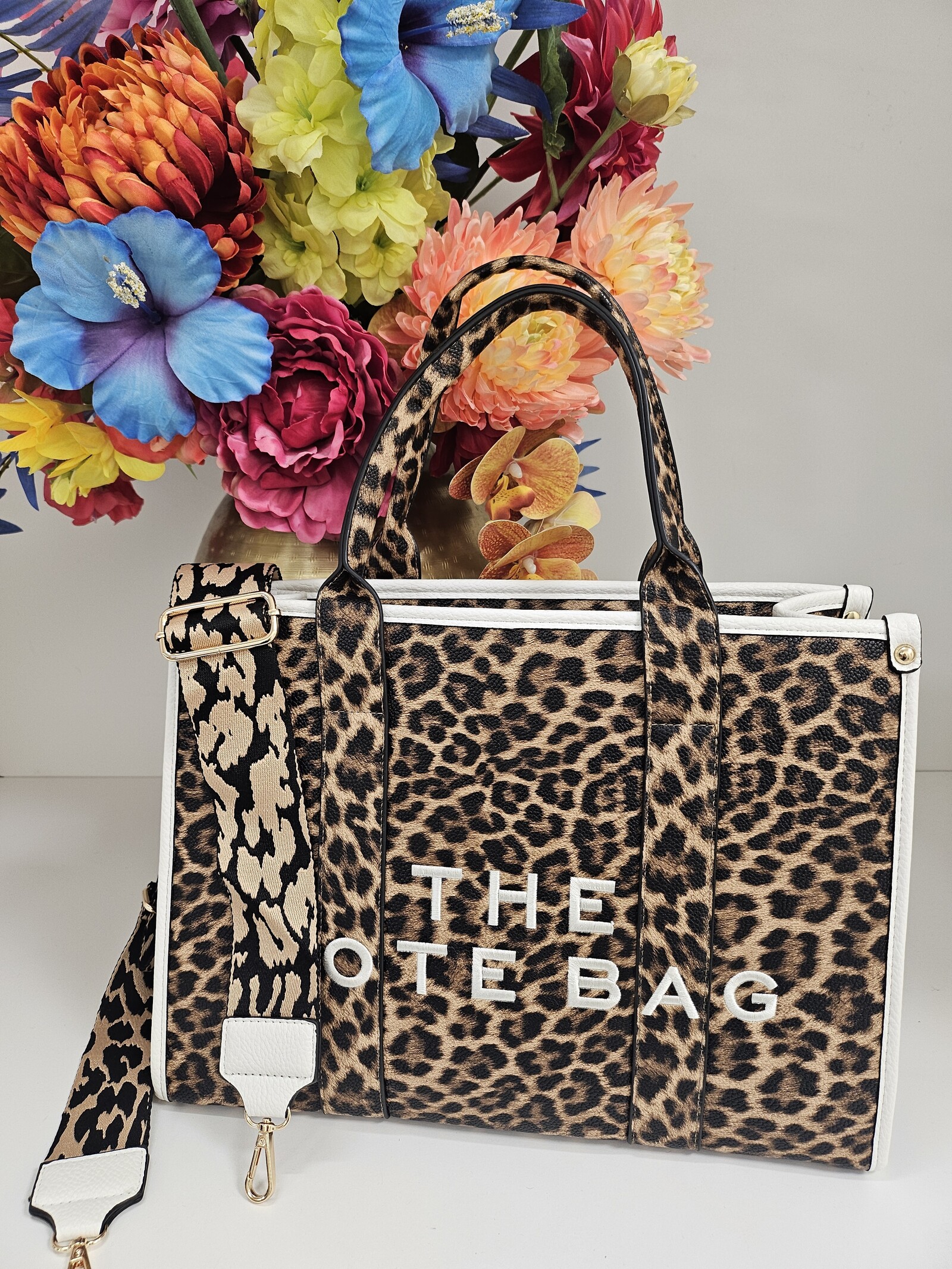 Tote bag Leopard BW-888  White
