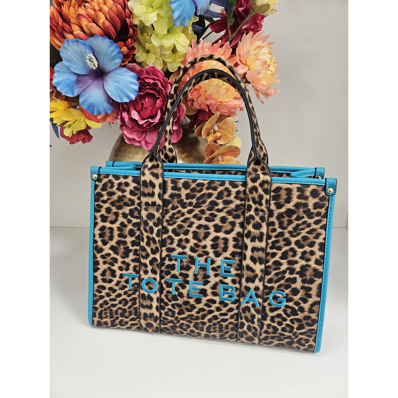 Tote bag Leopard BW-888 Turquoise