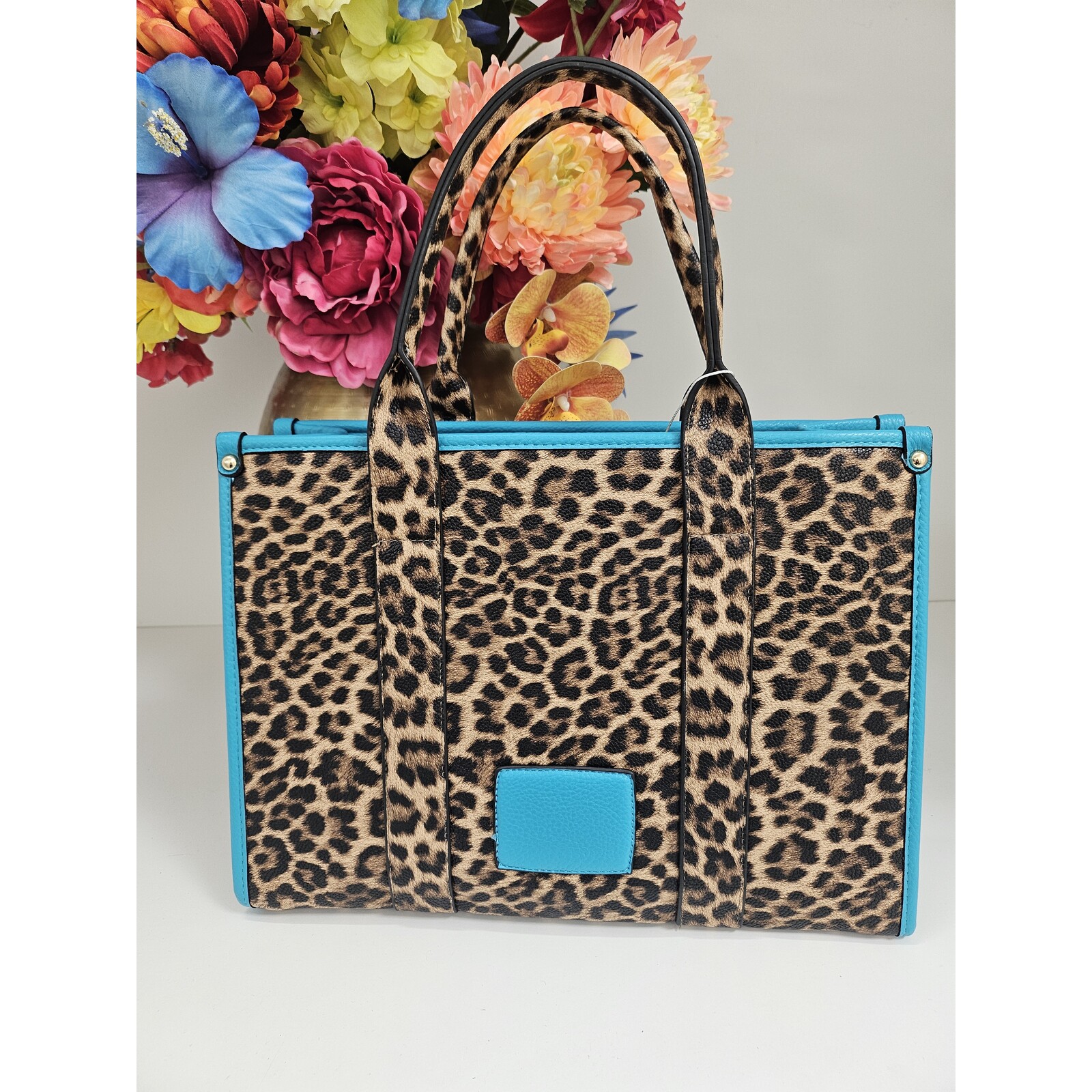Tote bag Leopard BW-888 Turquoise