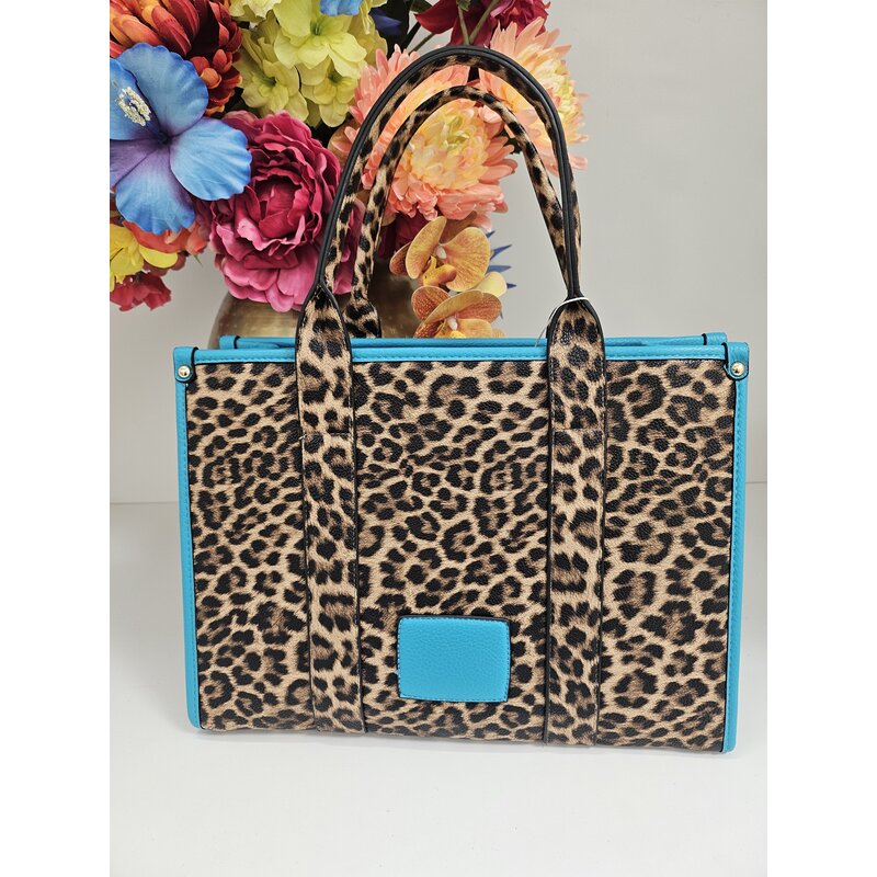 Tote bag Leopard BW-888 Turquoise