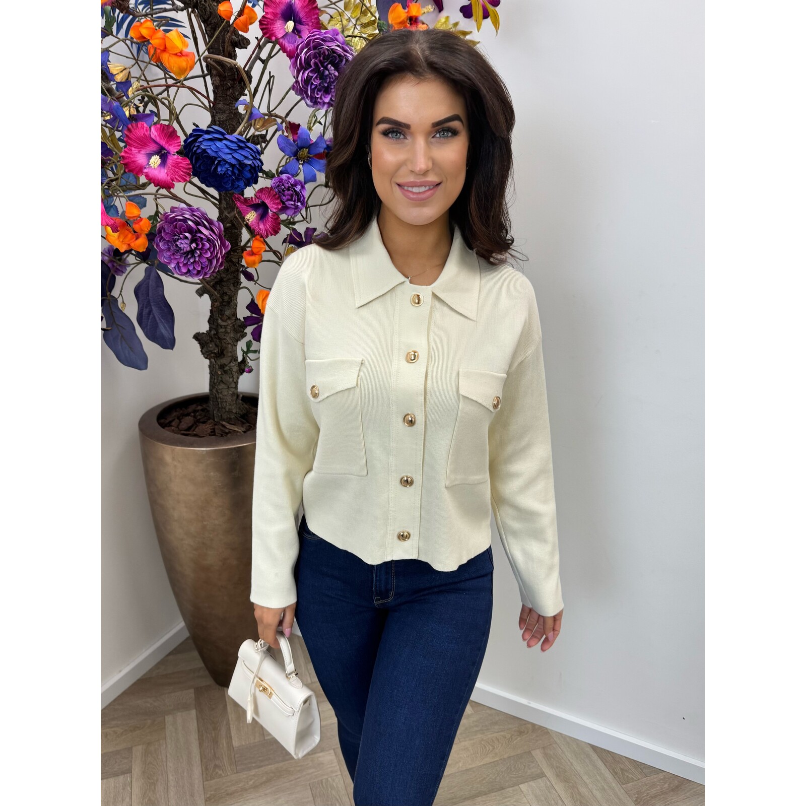 Cardigan button Y919 Beige