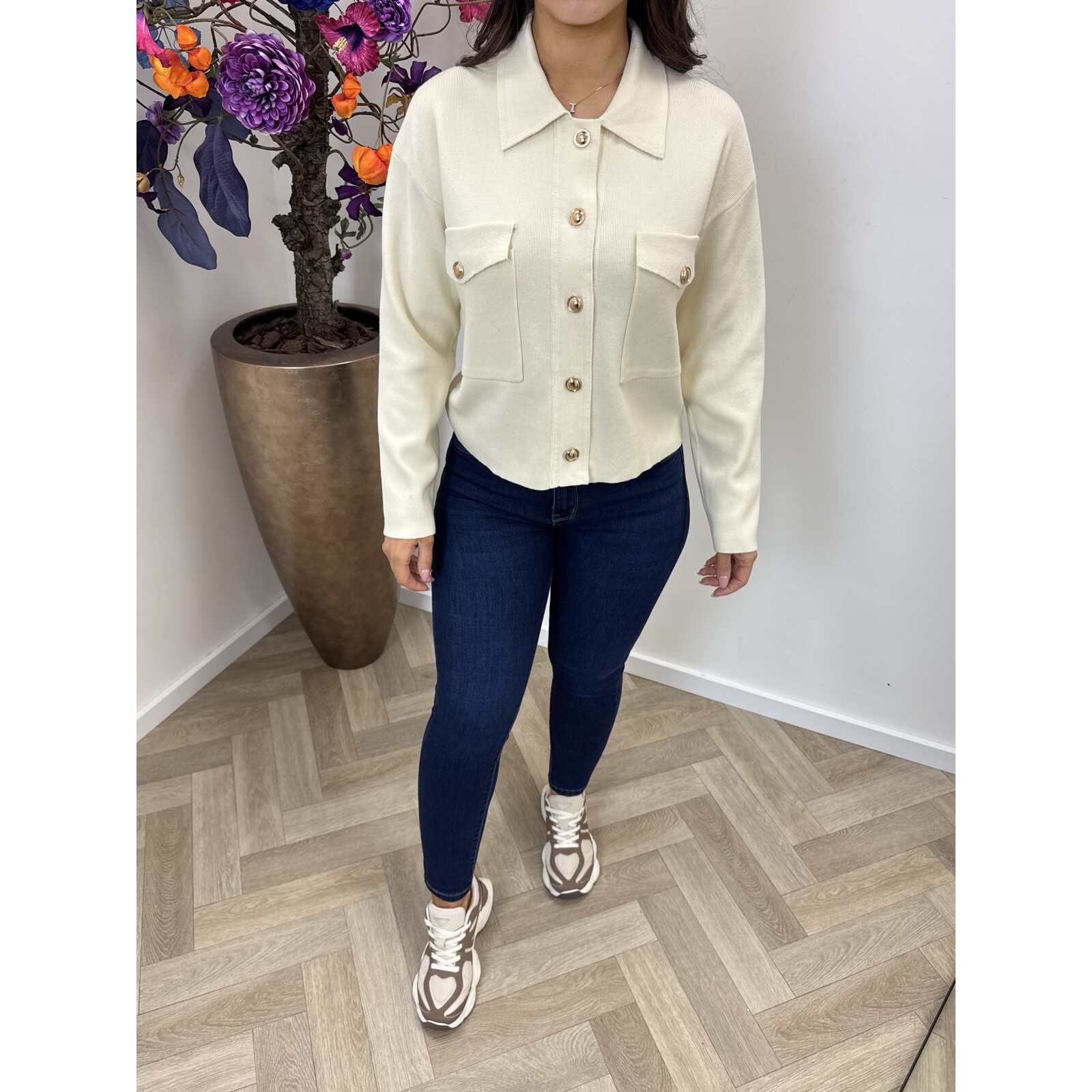 Cardigan button Y919 Beige