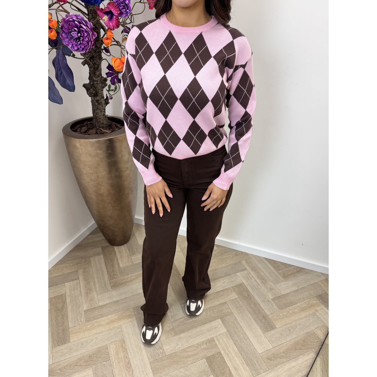 Trui Ruit Jill JL10220 Pink