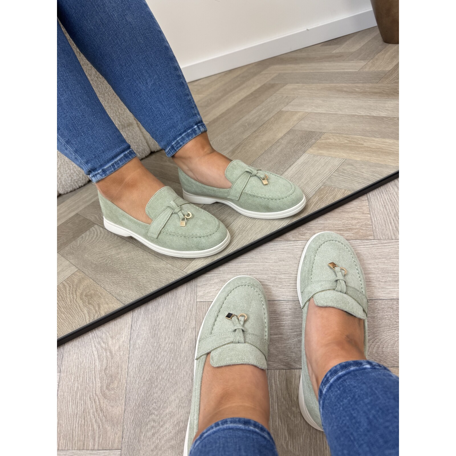 Classic loafers suede H8-585 Mint