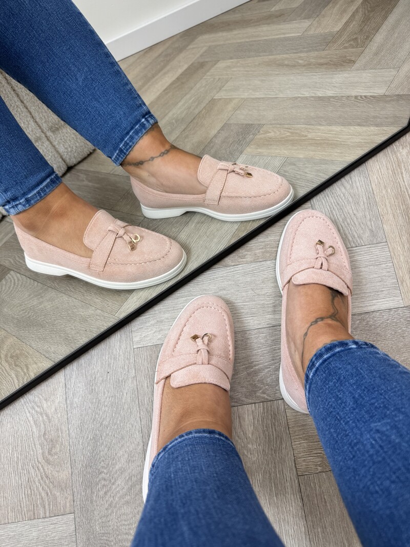 Classic loafers suede H8-585 Light Pink