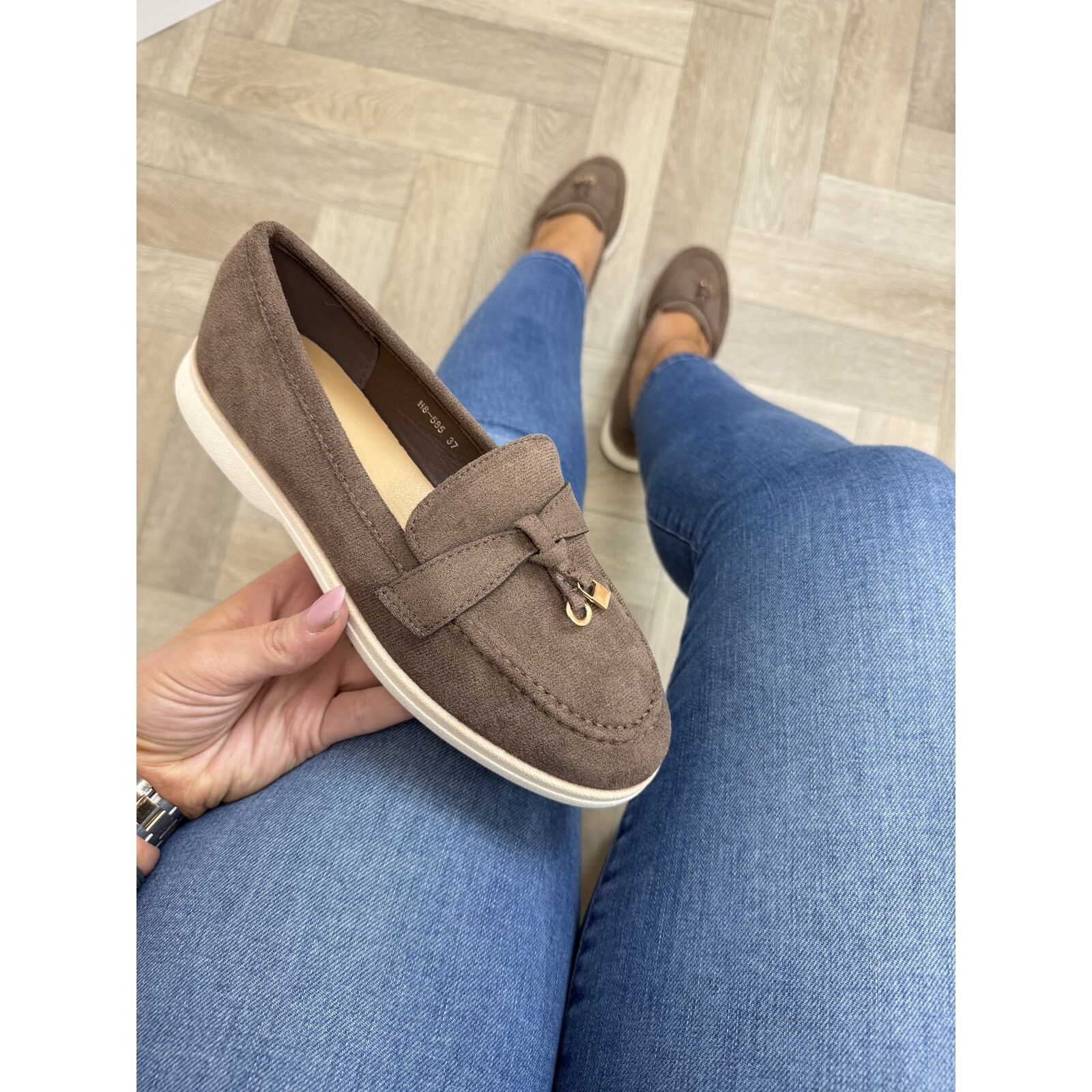 Classic loafers suede H8-585 Choco