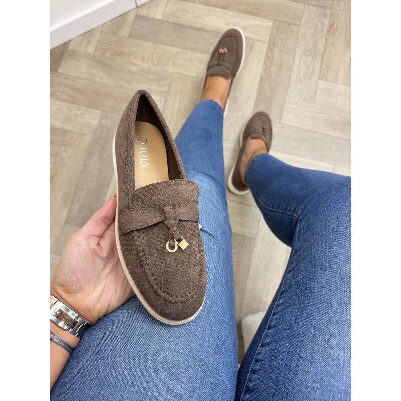 Classic loafers suede H8-585 Choco