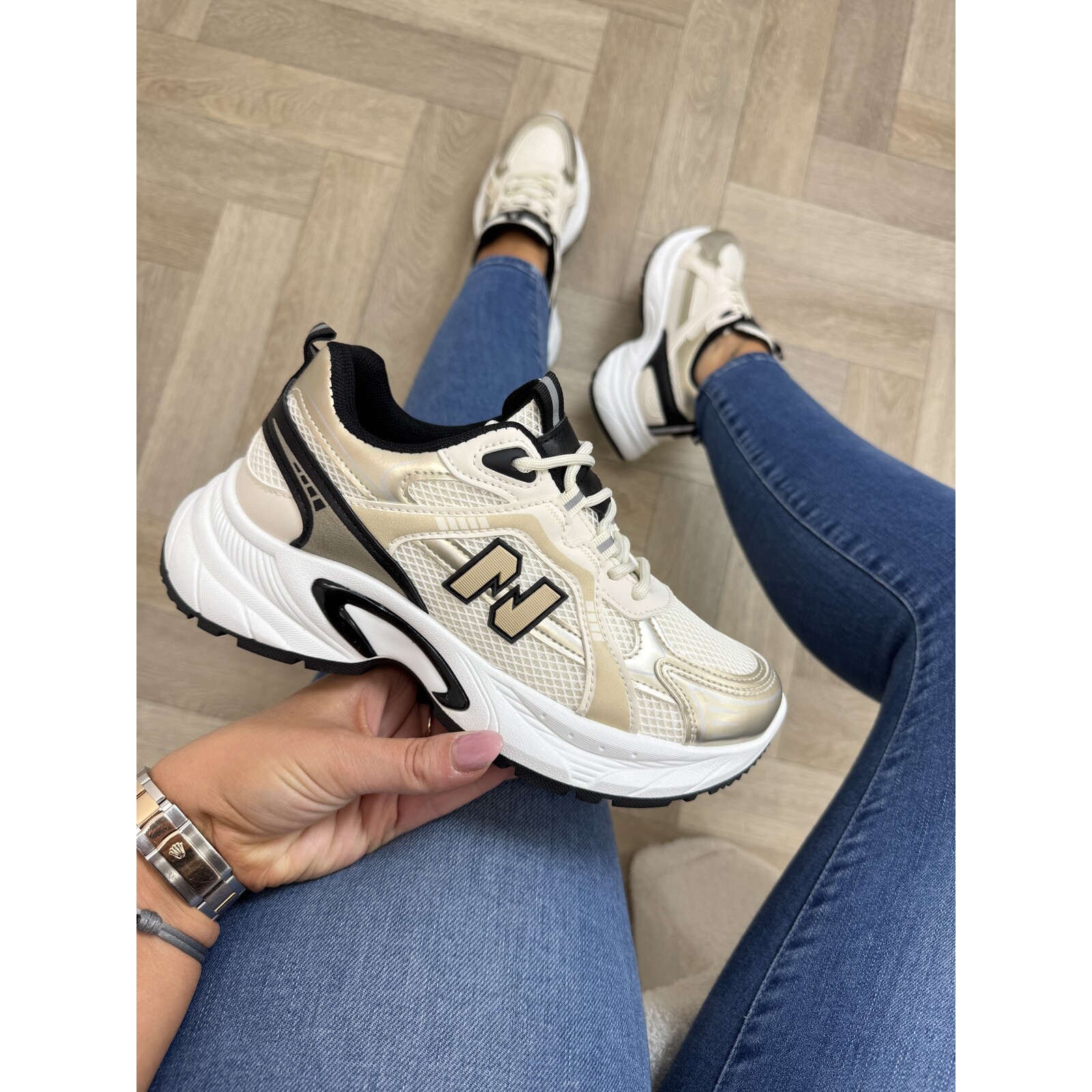 Sneakers Nikay YY-146 Gold