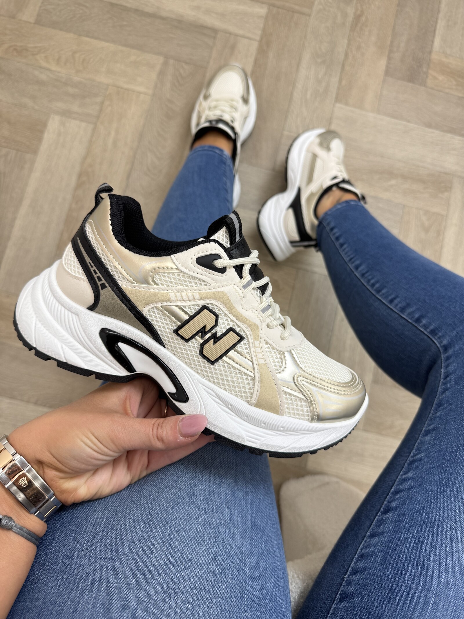 Sneakers Nikay YY-146 Gold