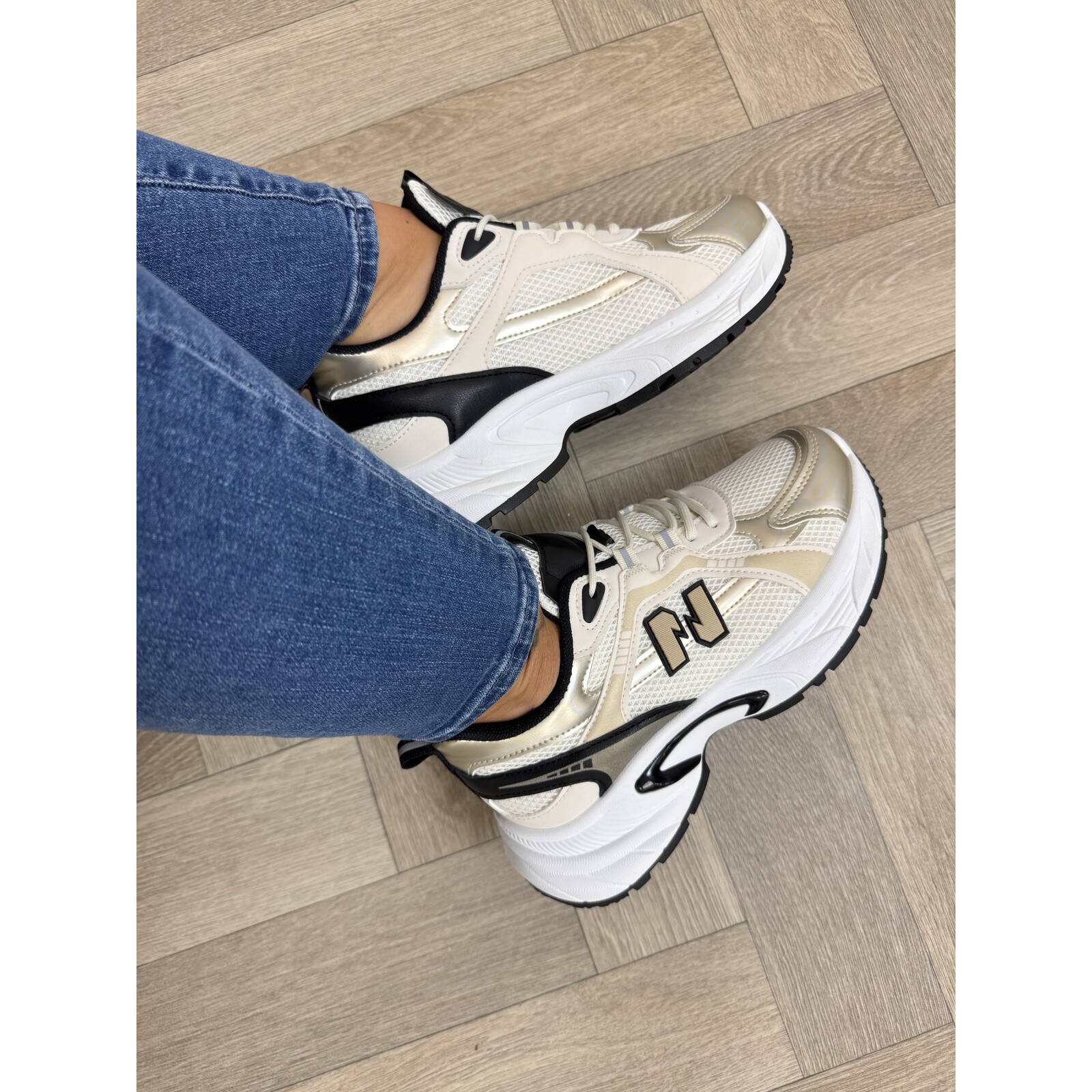 Sneakers Nikay YY-146 Gold