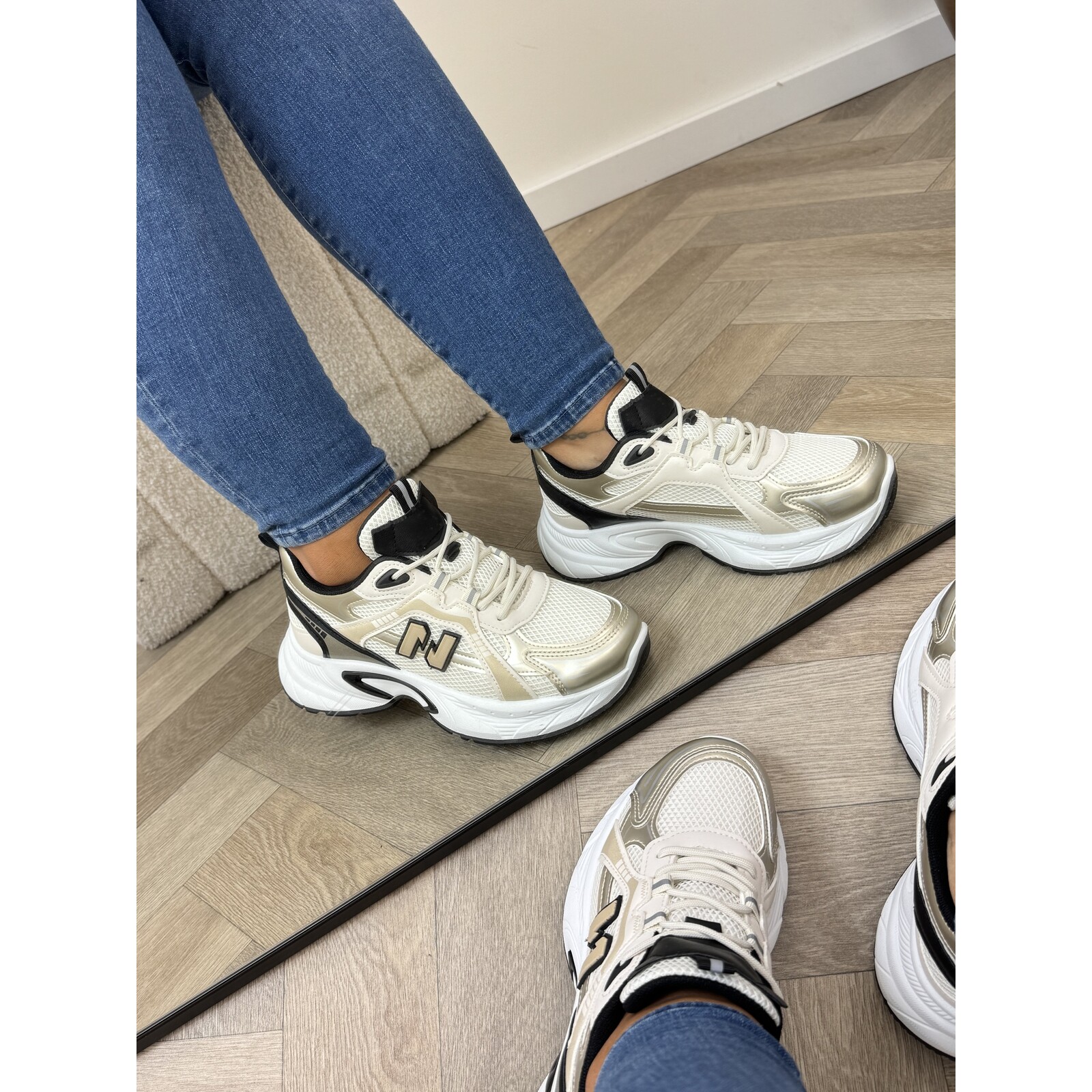 Sneakers Nikay YY-146 Gold