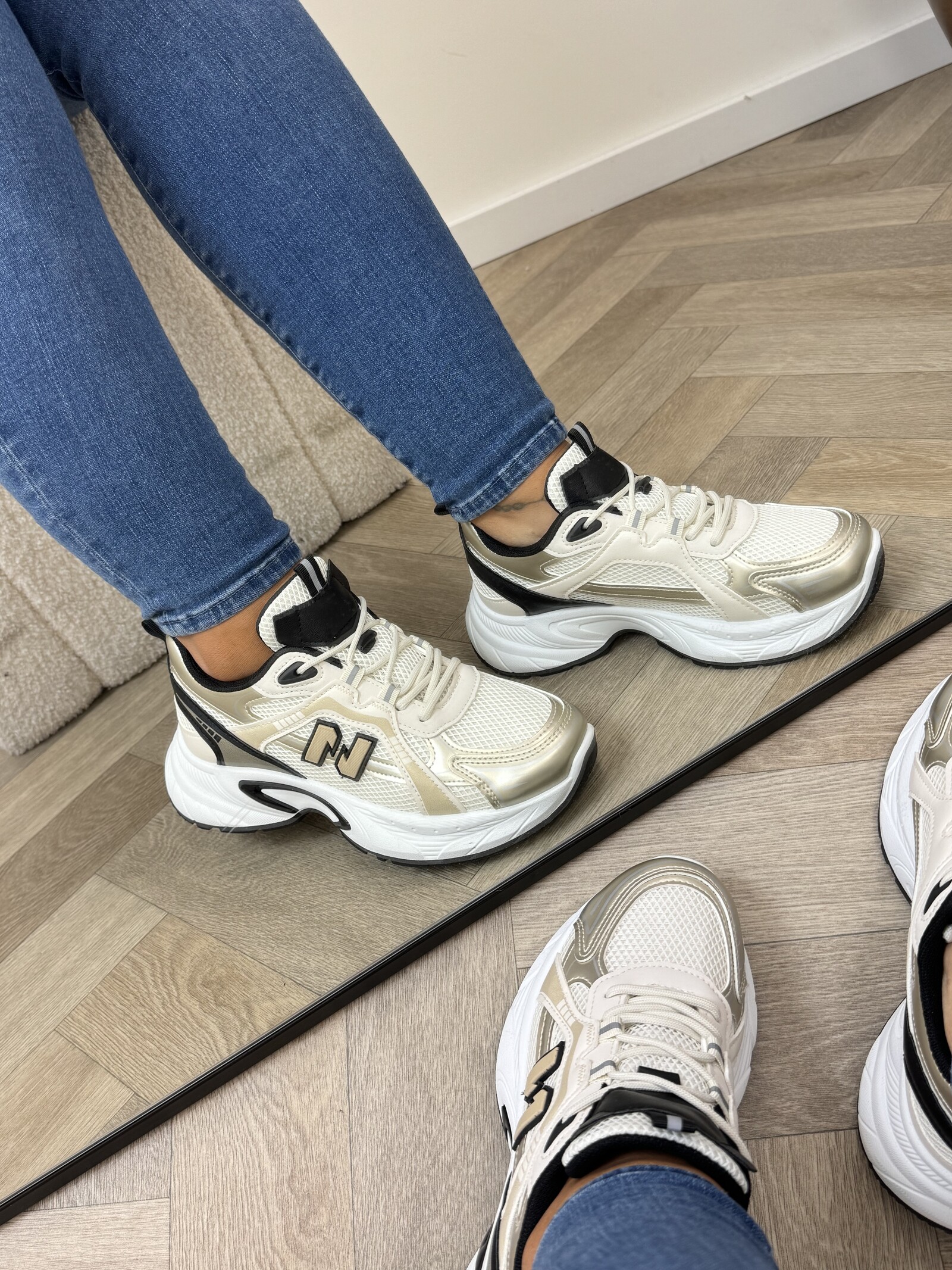 Sneakers Nikay YY-146 Gold