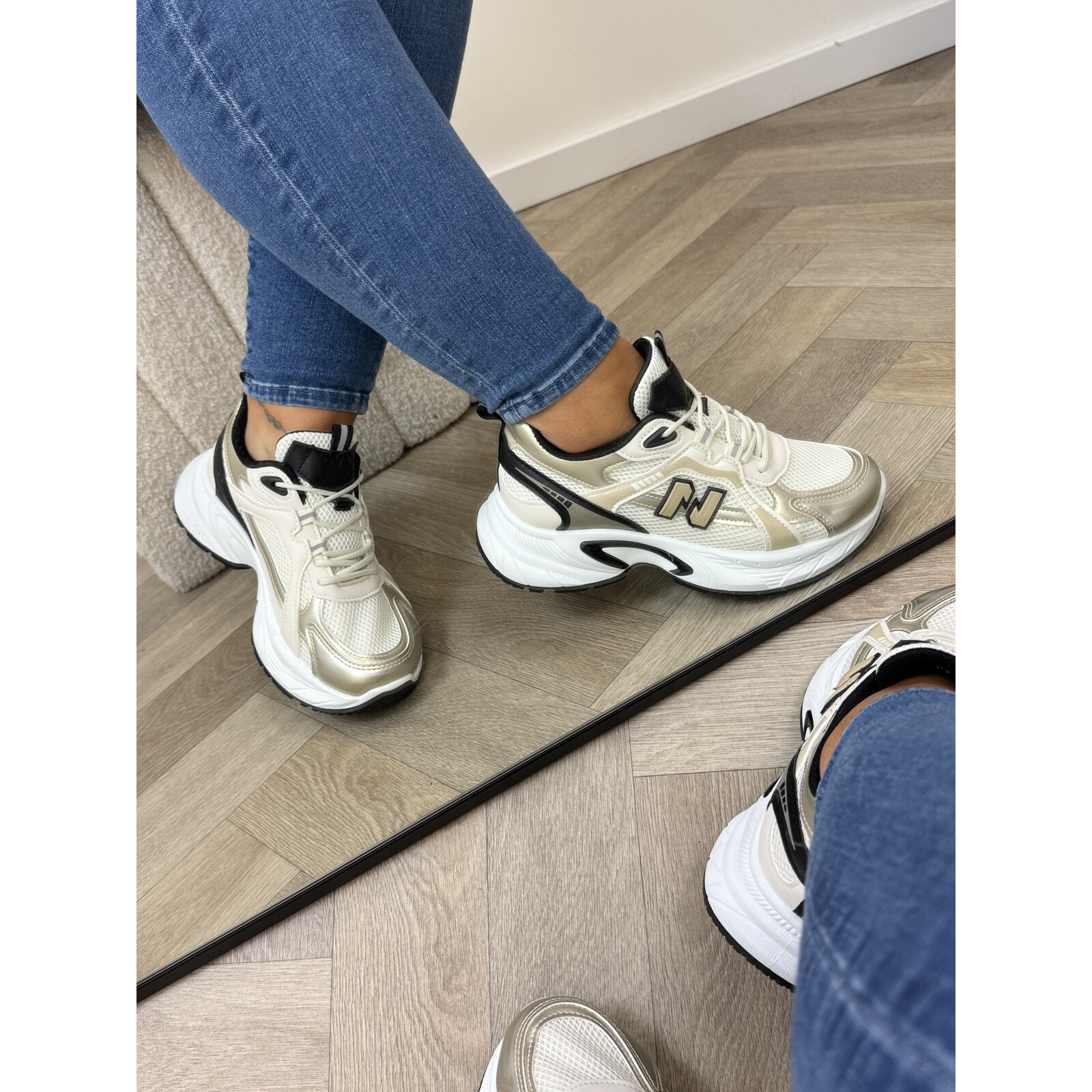 Sneakers Nikay YY-146 Gold