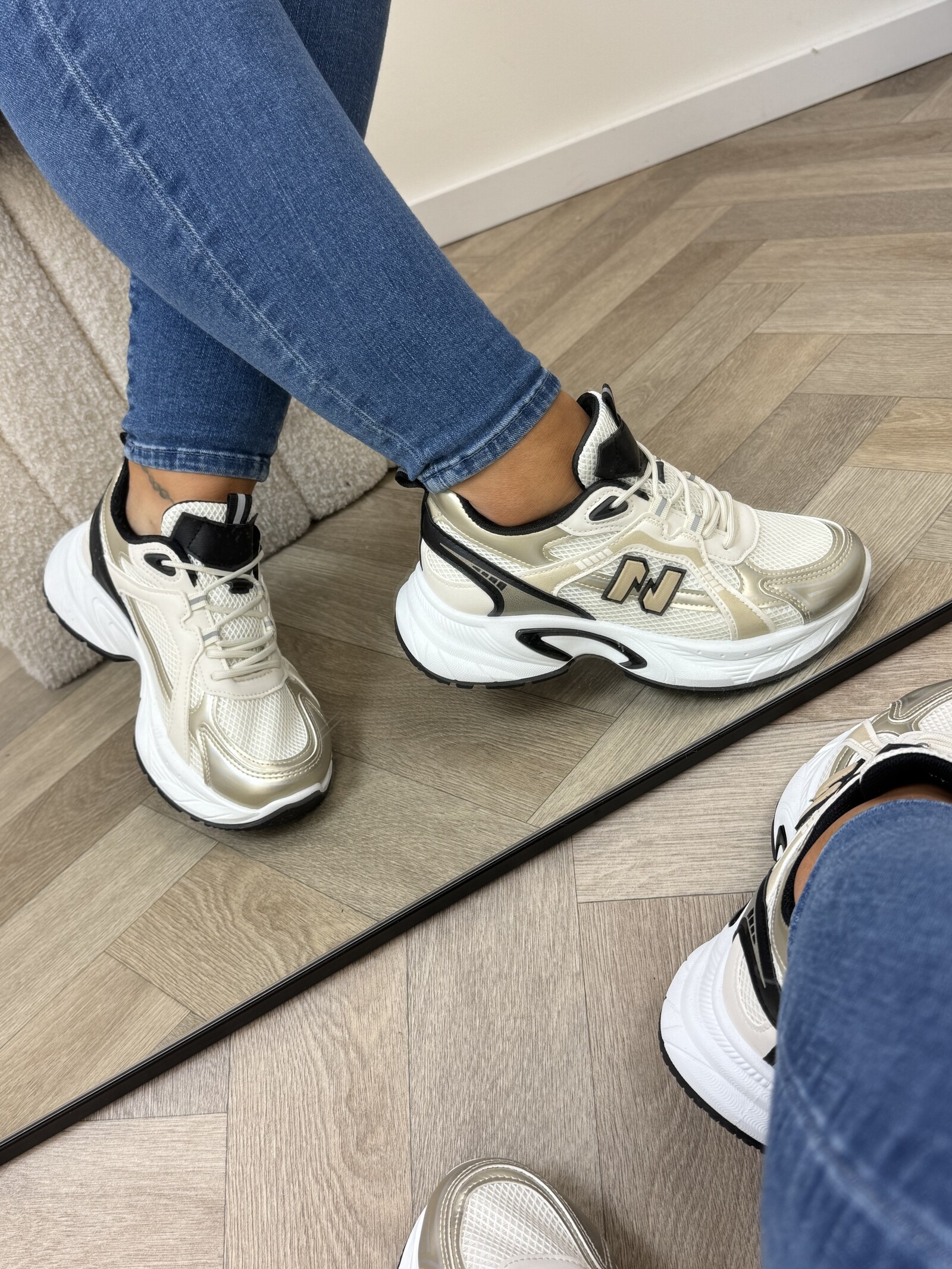 Sneakers Nikay YY-146 Gold