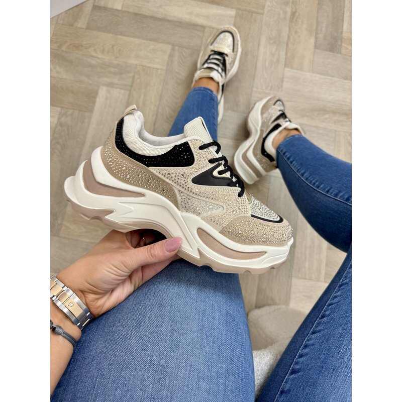 Sneakers Alicia Diamonds gold Black BO-193