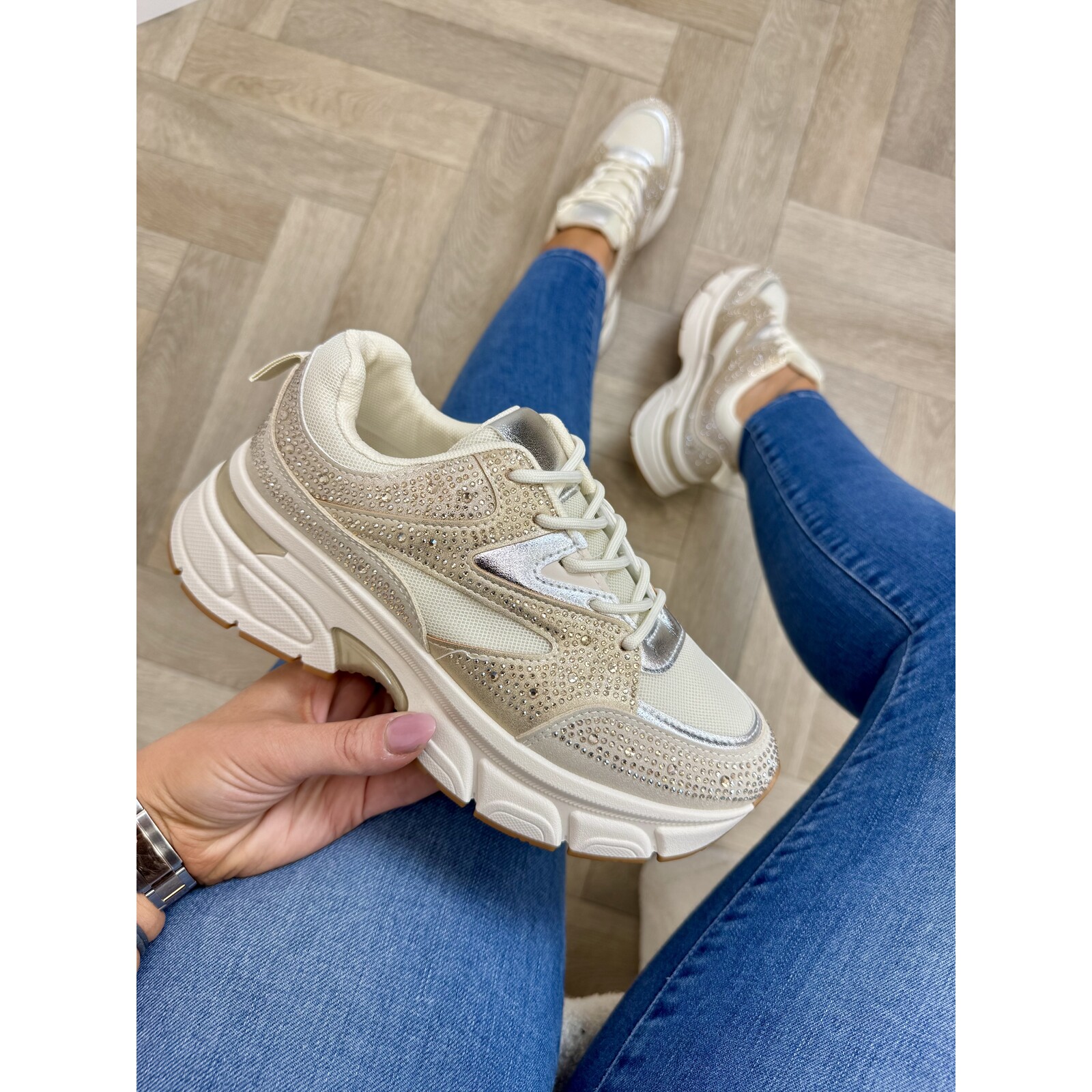 Sneakers Steffie Diamonds 8-269 Gold