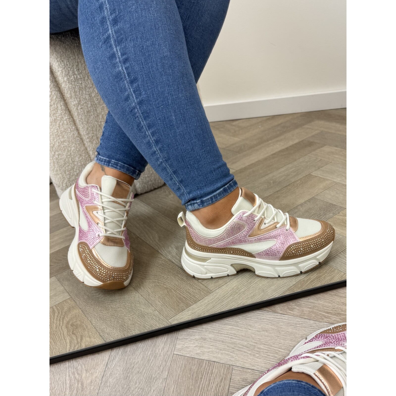 Sneakers Steffie Diamonds 8-269 Pink