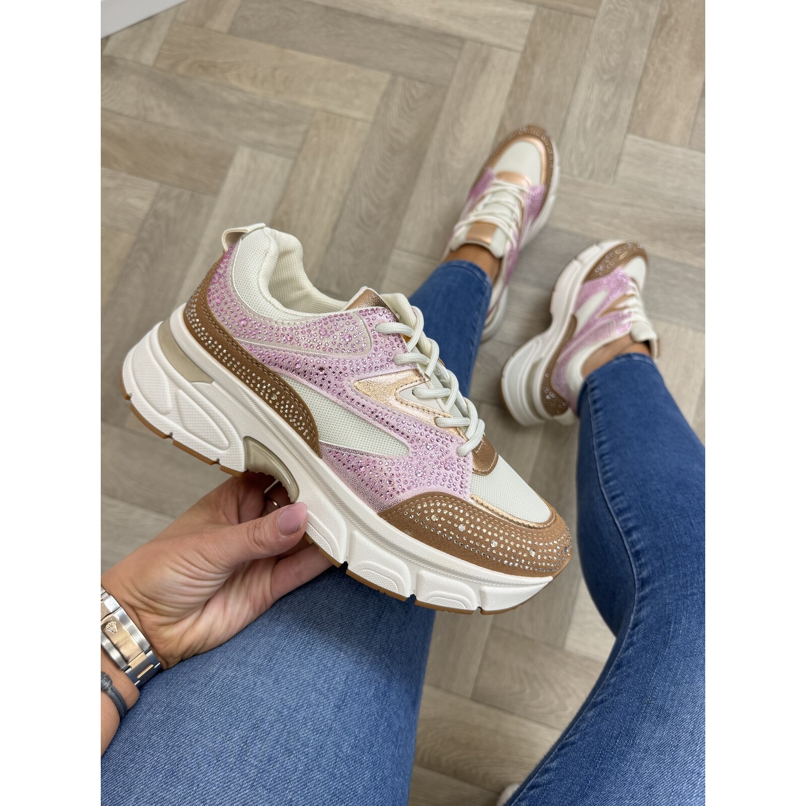 Sneakers Steffie Diamonds 8-269 Pink