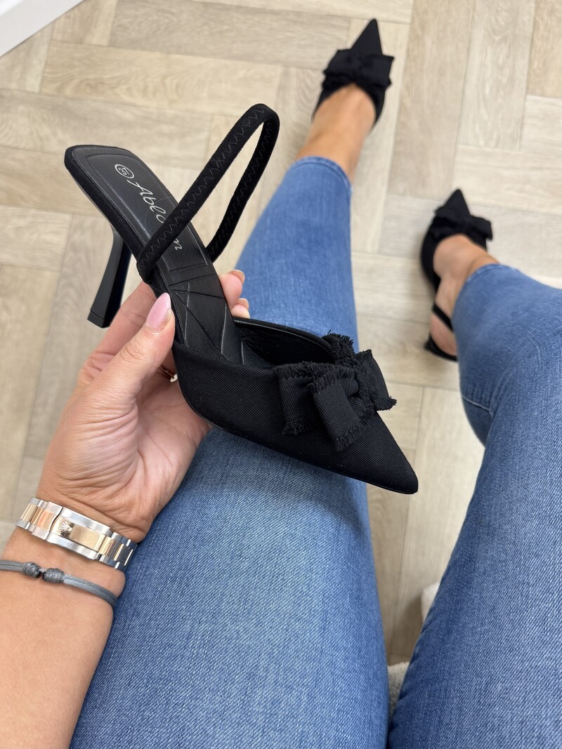 Heels Bow Bloom L6-92-3 Black