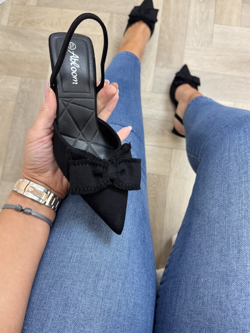 Heels Bow Bloom L6-92-3 Black