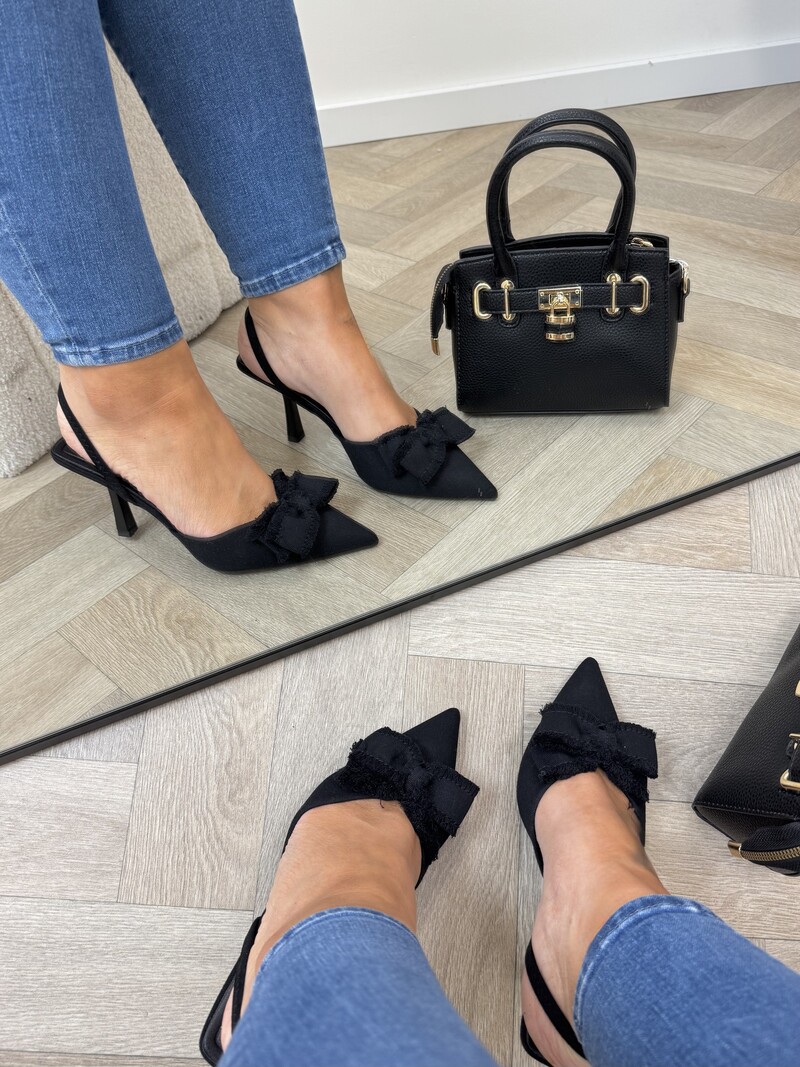Heels Bow Bloom L6-92-3 Black
