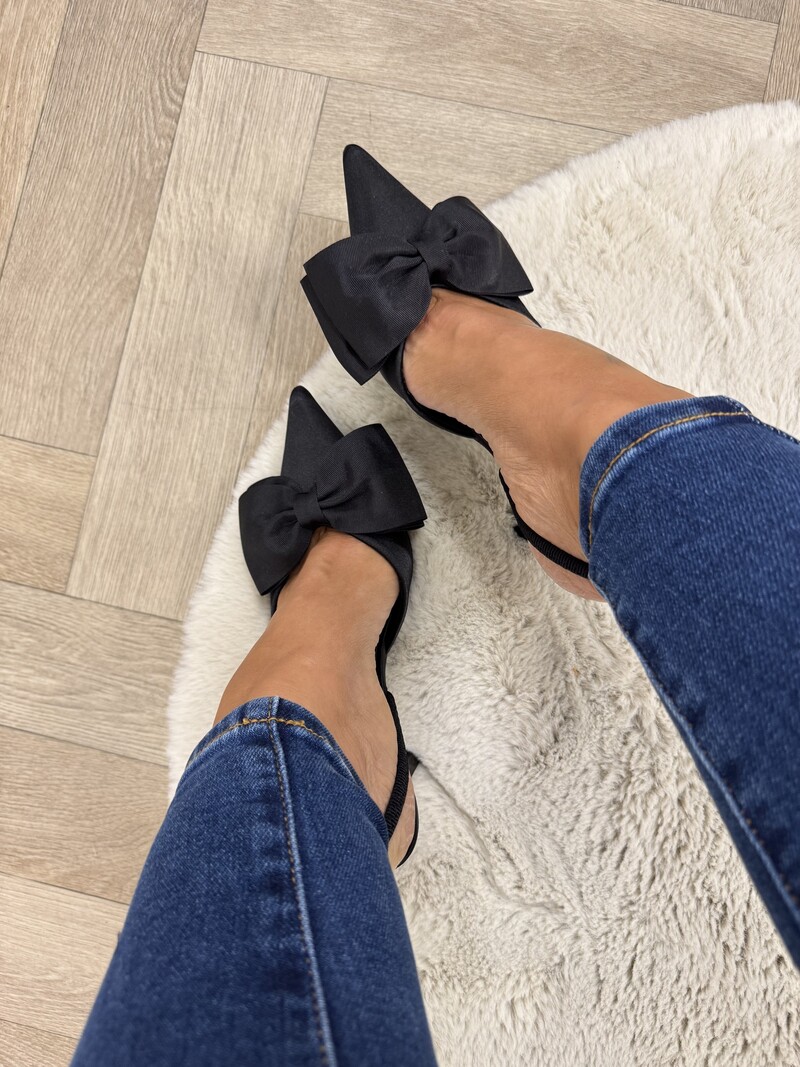 Heels bow BO-0288 Black