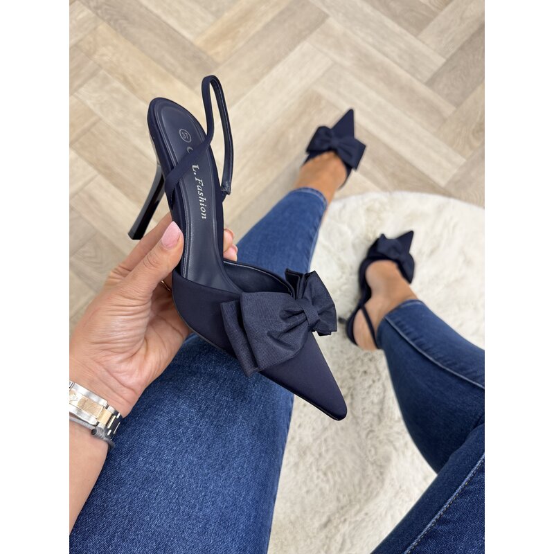 Heels bow BO-0288 Navy