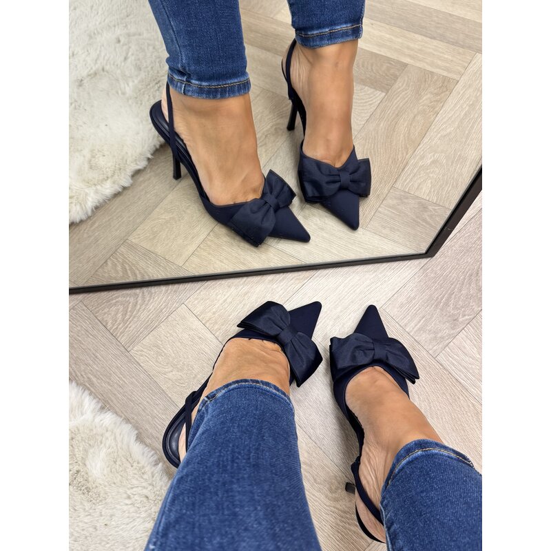 Heels bow BO-0288 Navy
