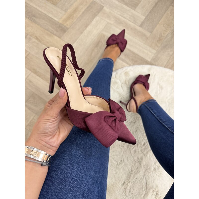 Heels bow BO-0288 Bordeaux