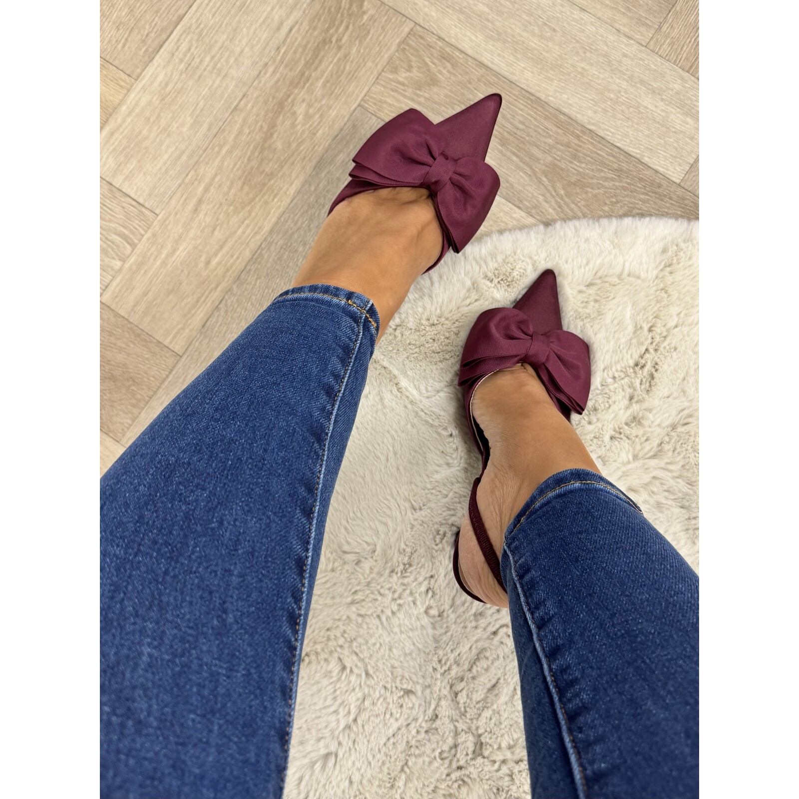 Heels bow BO-0288 Bordeaux