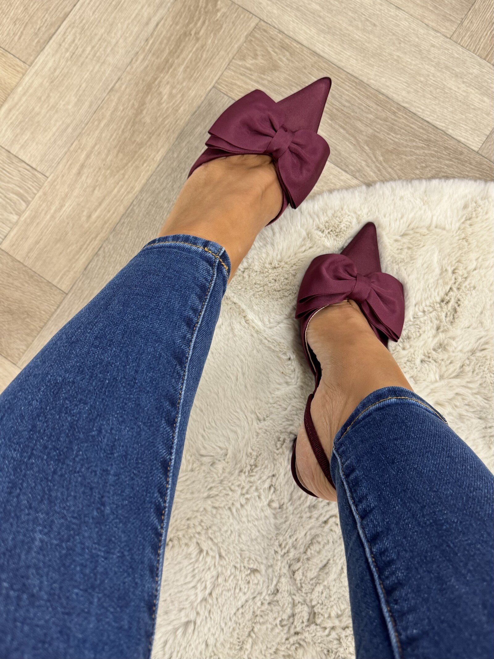 Heels bow BO-0288 Bordeaux
