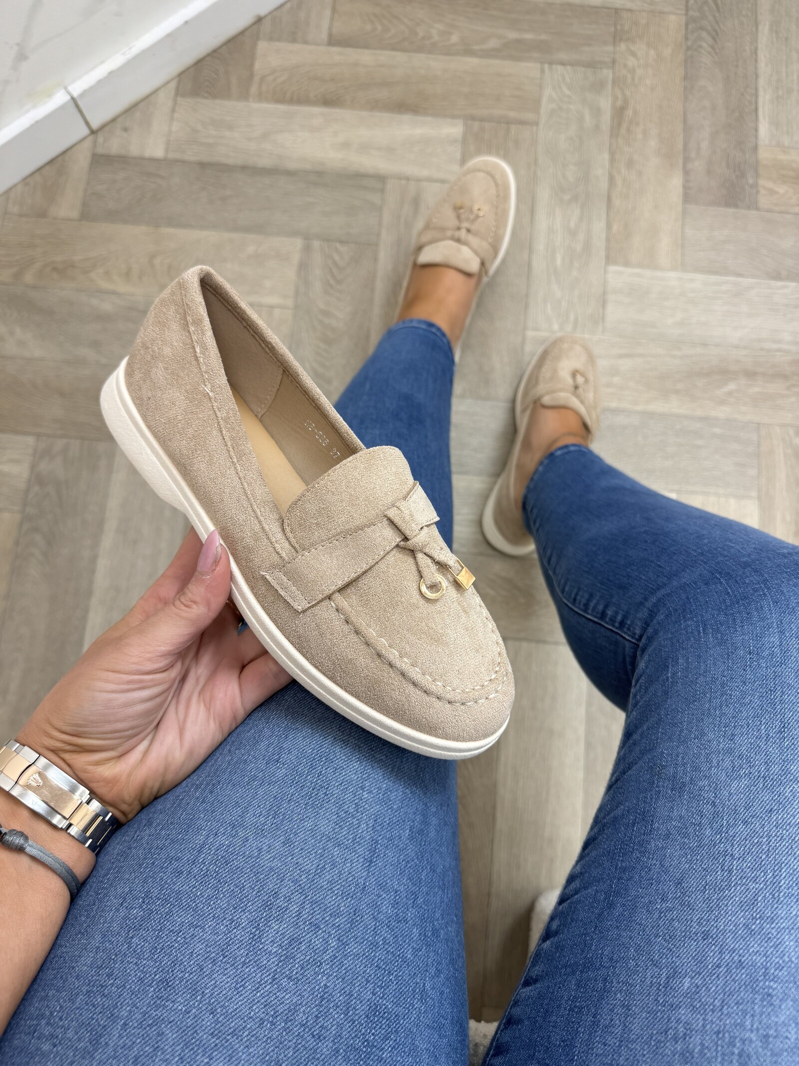 Classic loafers suede H8-585 Khaki