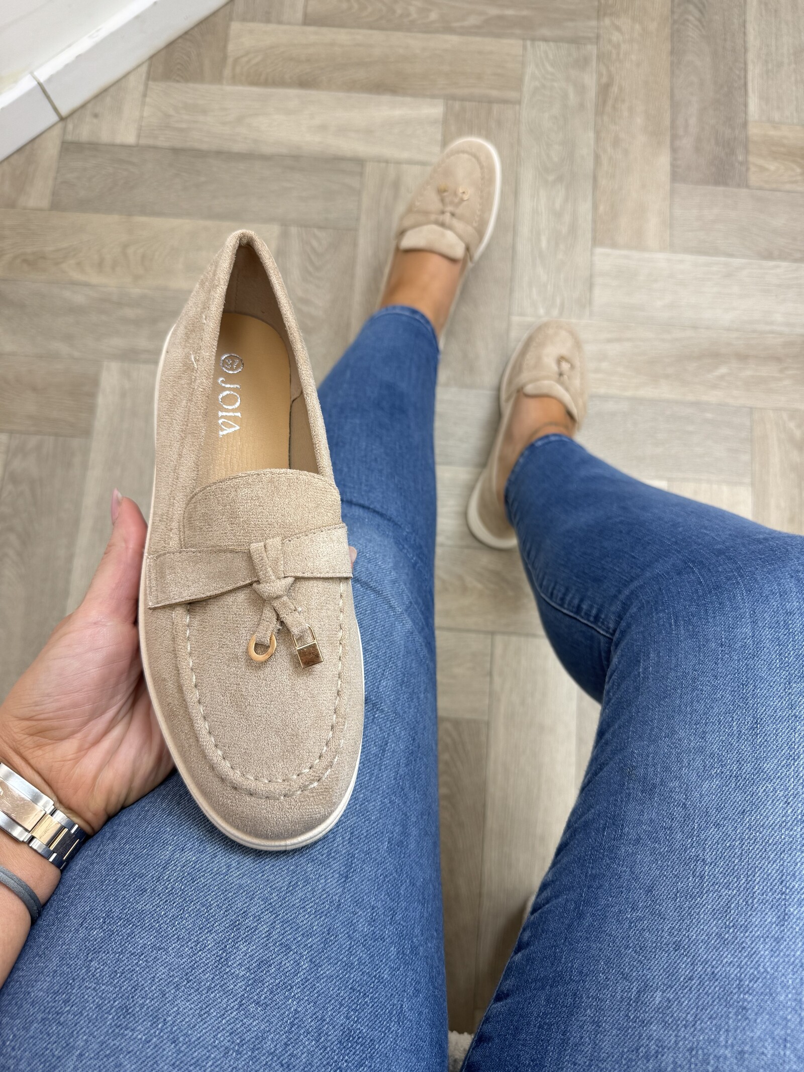 Classic loafers suede H8-585 Khaki