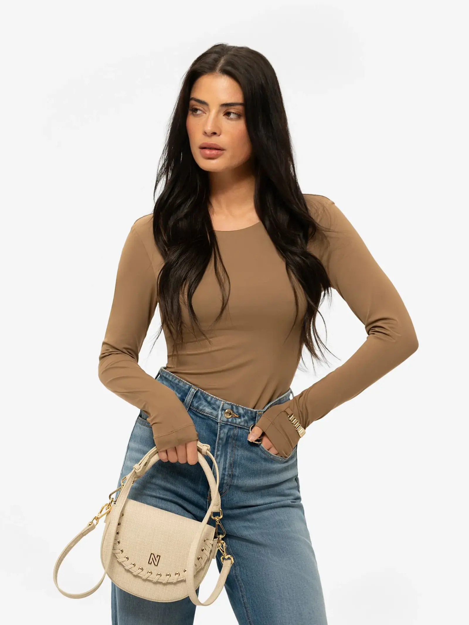 Nikkie Shoulderbag Pelano lace up cream Nikkie