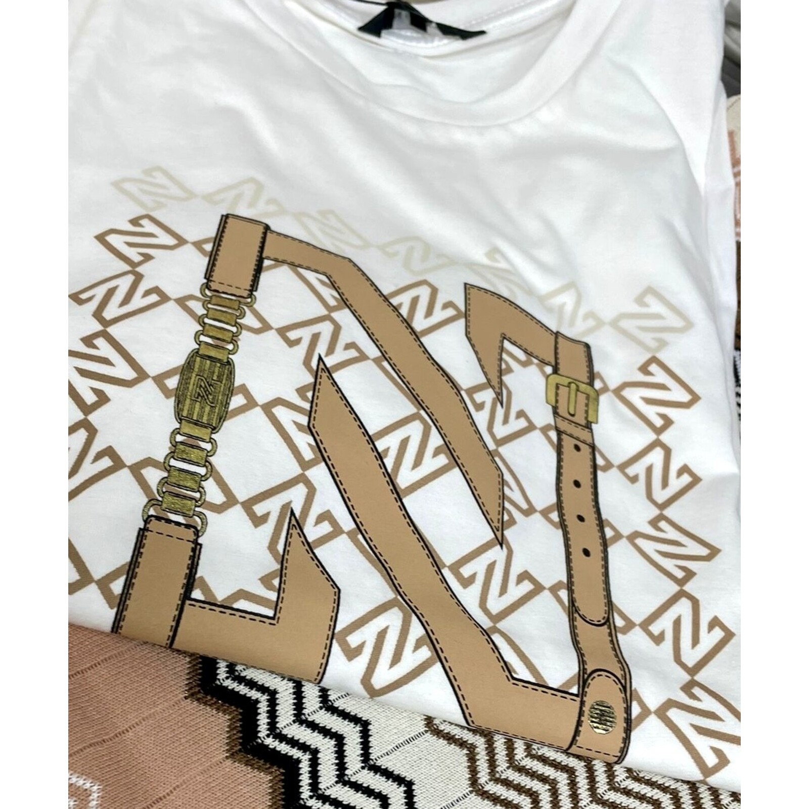 Nikkie T-Shirt N chain  Star White/Blush Nikkie