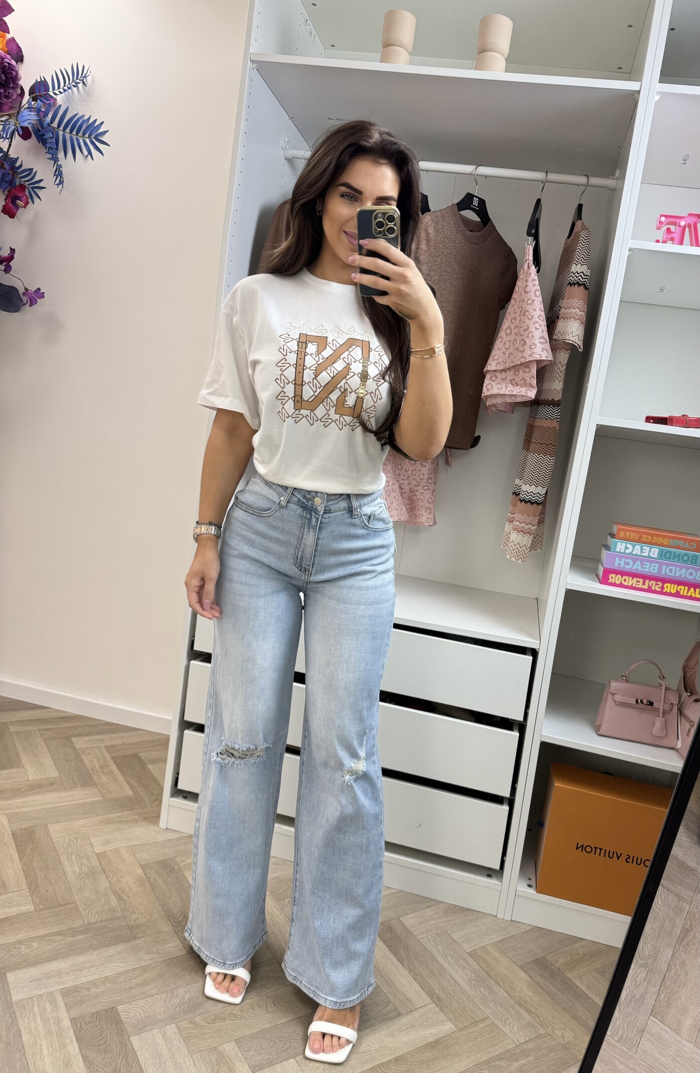 Nikkie T-Shirt N chain  Star White/Blush Nikkie