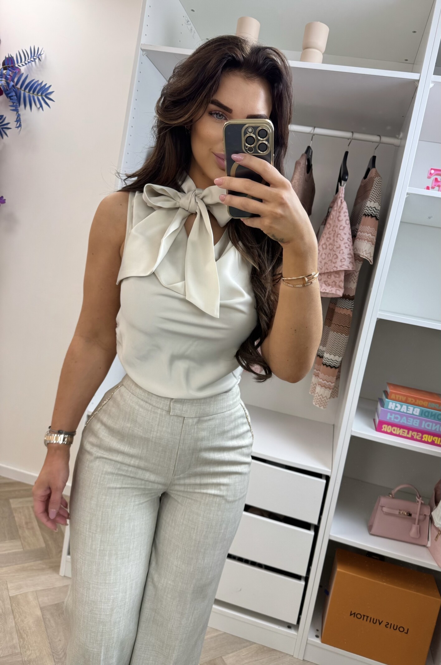 Nikkie Satin Top Provo Cream Nikkie