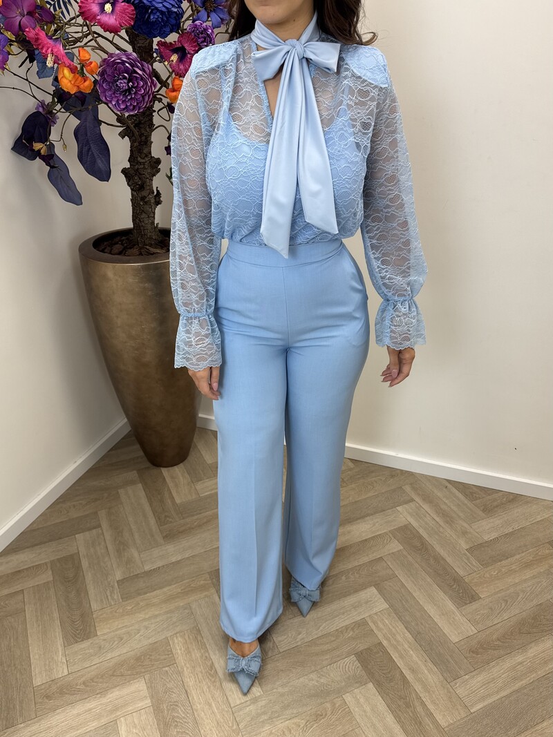 Body lace bow Gina Blue