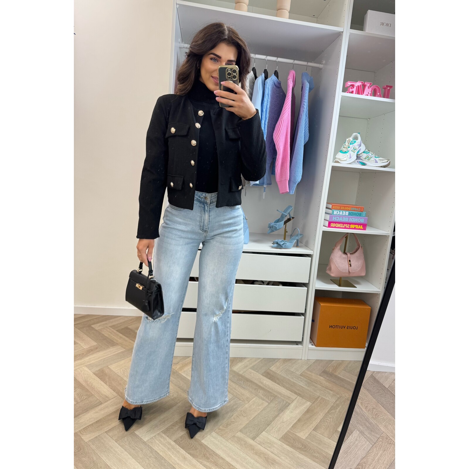 Jacket Mica button Black