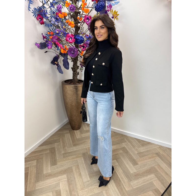 Jacket Mica button Black