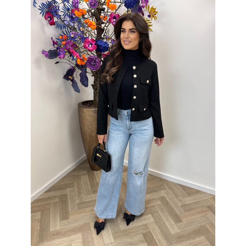 Jacket Mica button Black