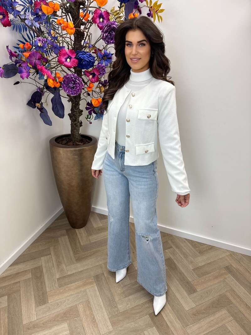 Jacket Mica button White