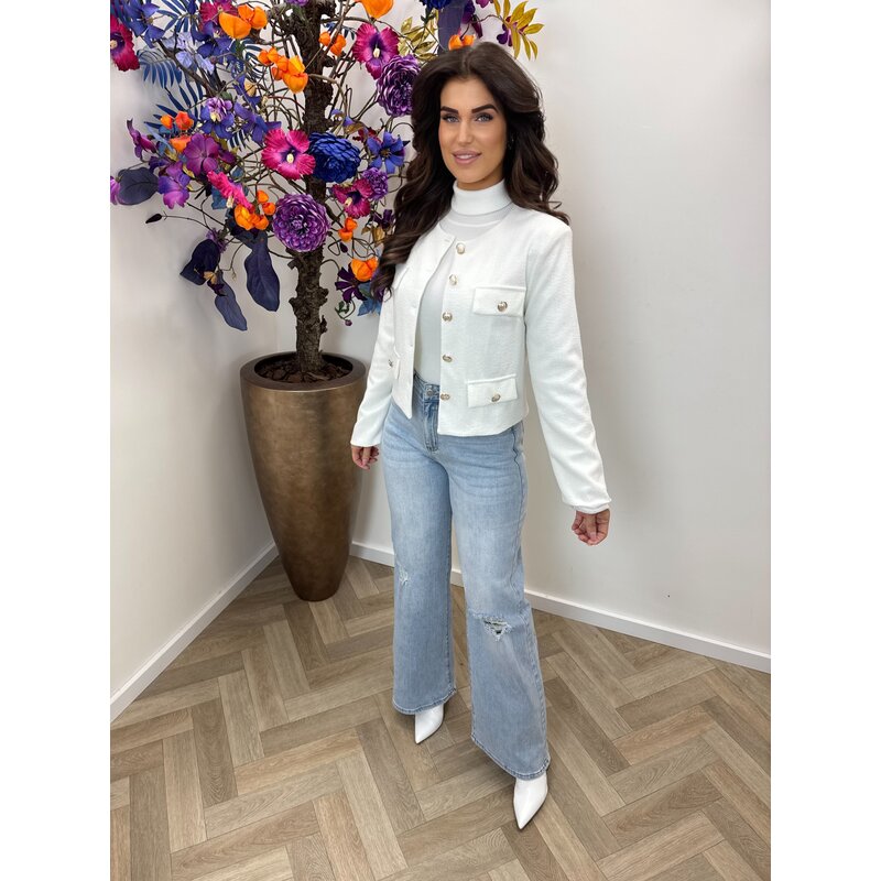 Jacket Mica button White